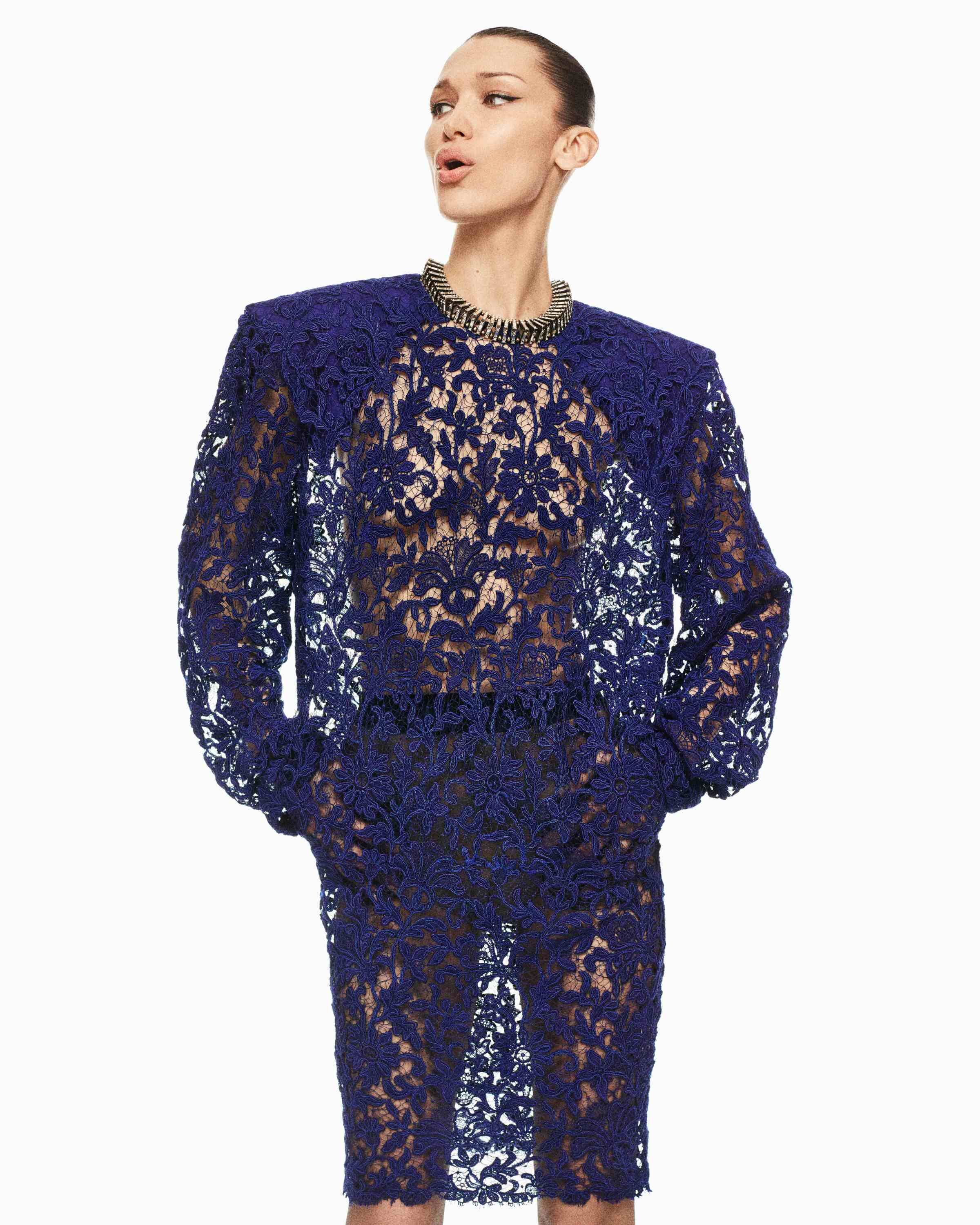 dress in guipure lace