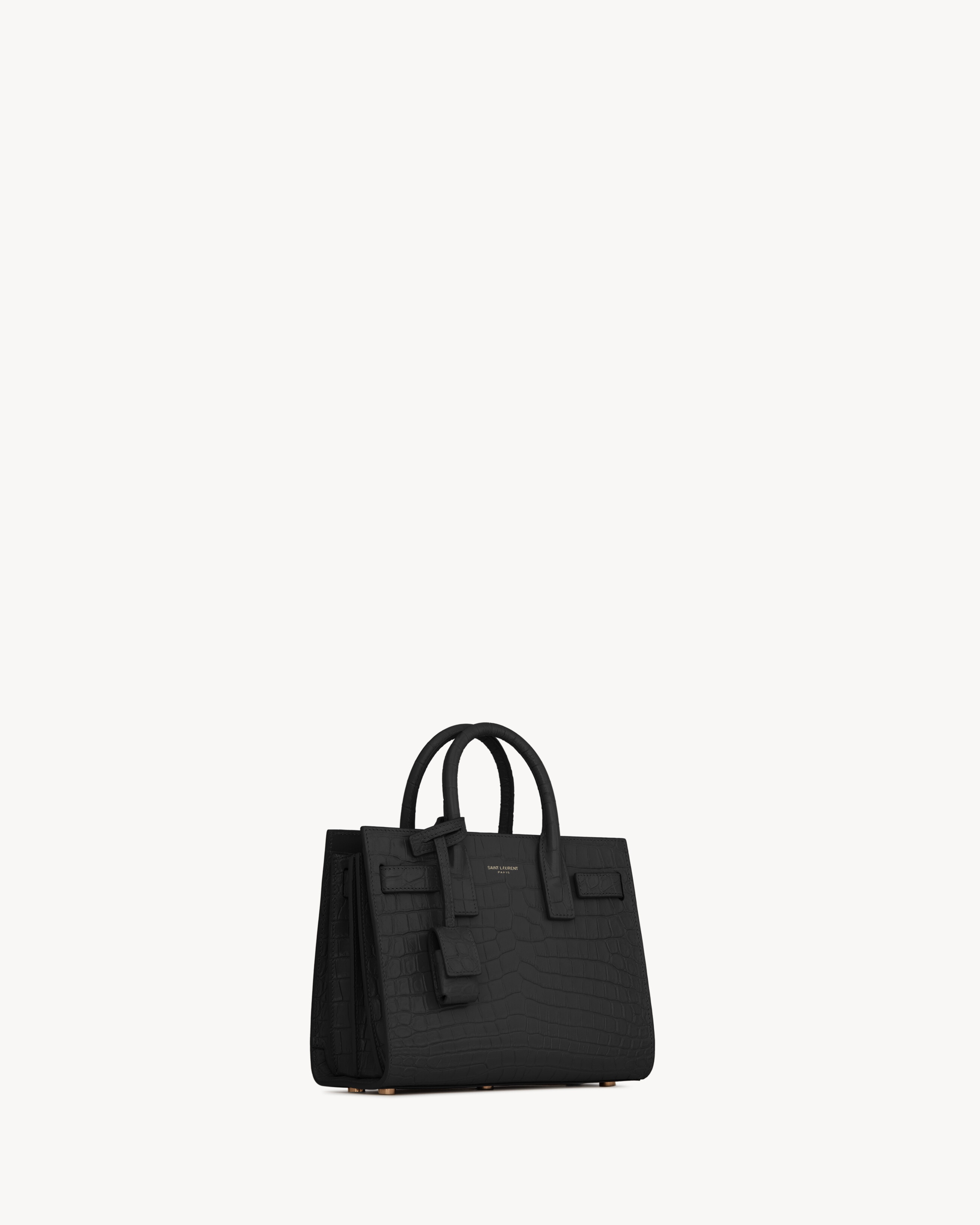SAC DE JOUR IN CROCODILE-EMBOSSED LEATHER - NANO