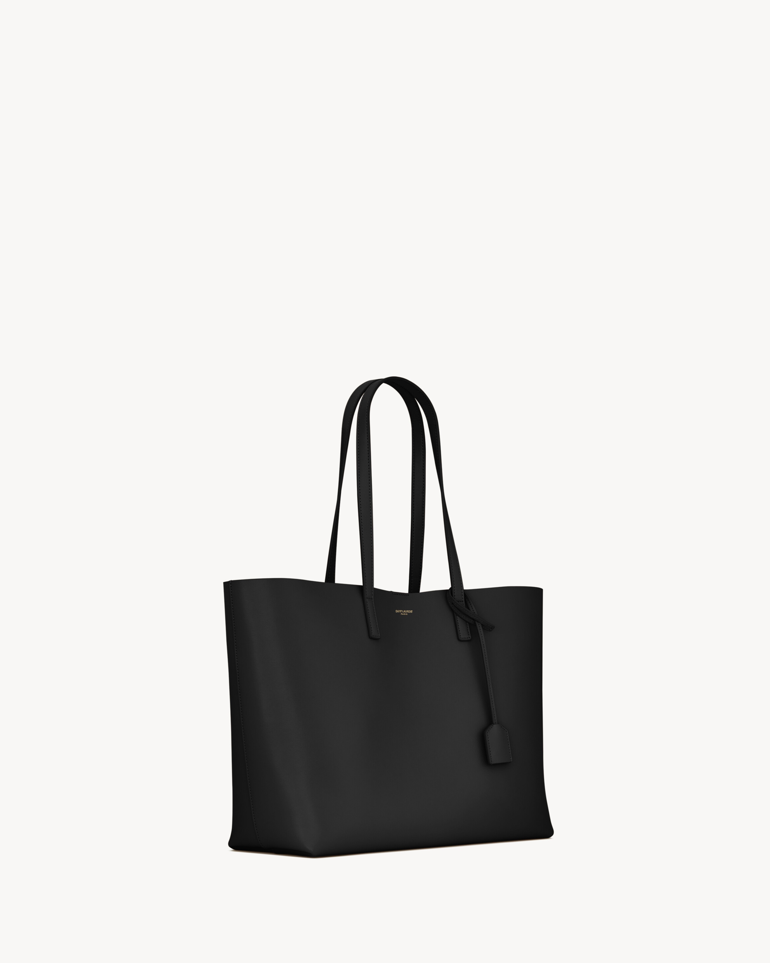 Shopping Saint Laurent in leather