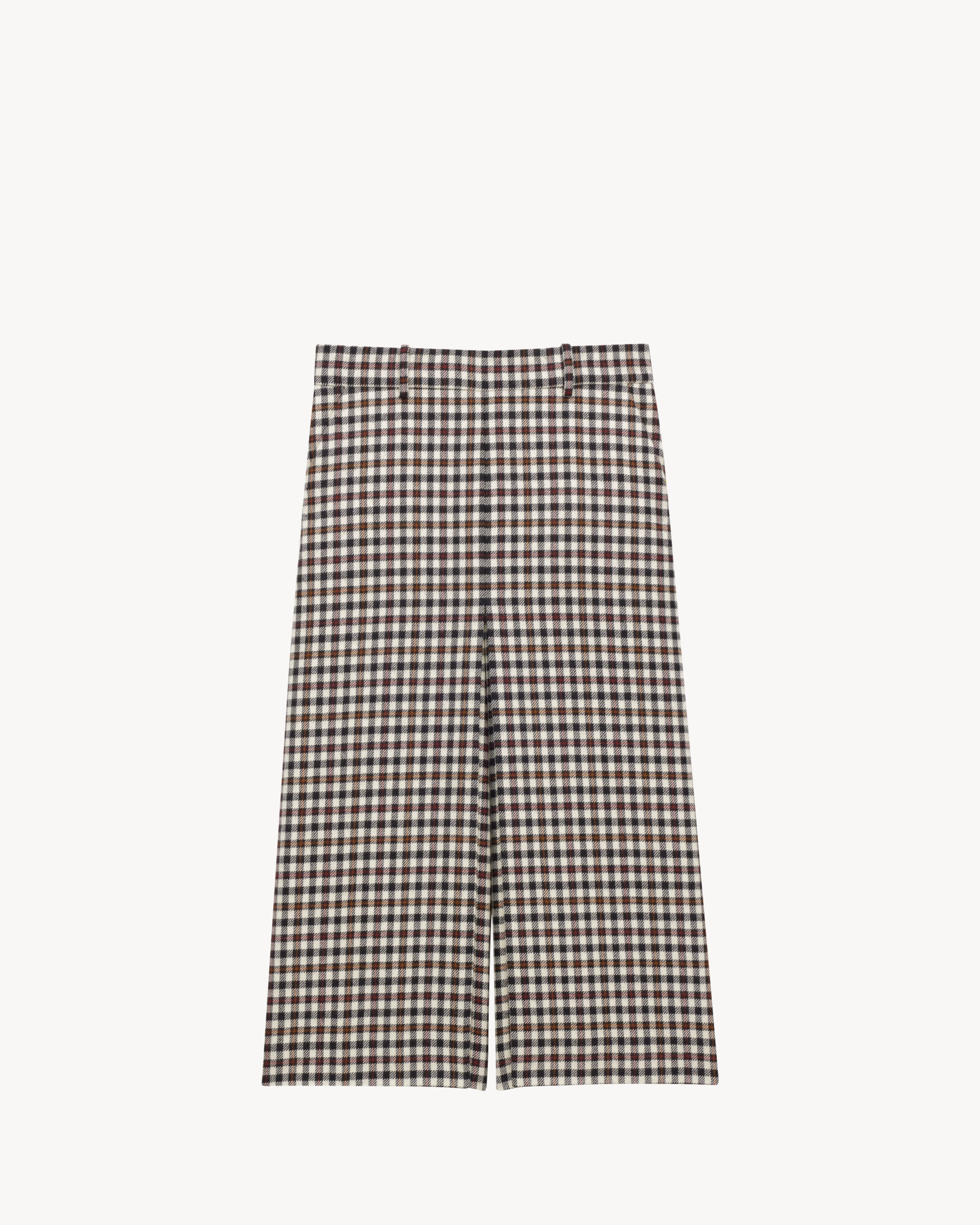 culottes in wool check