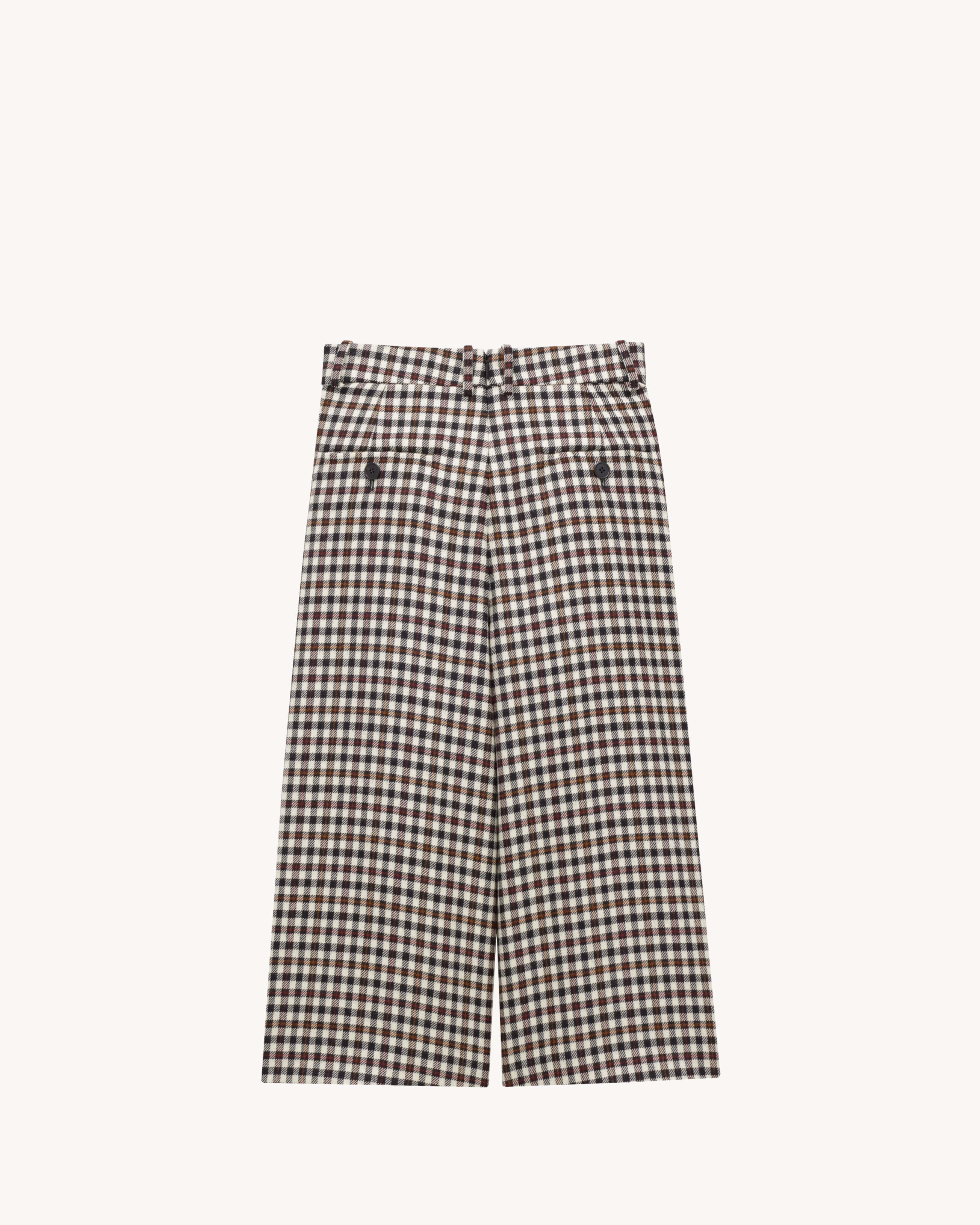 culottes in wool check
