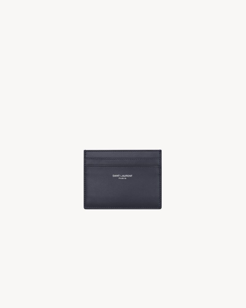 SAINT LAURENT PARIS card case in smooth leather