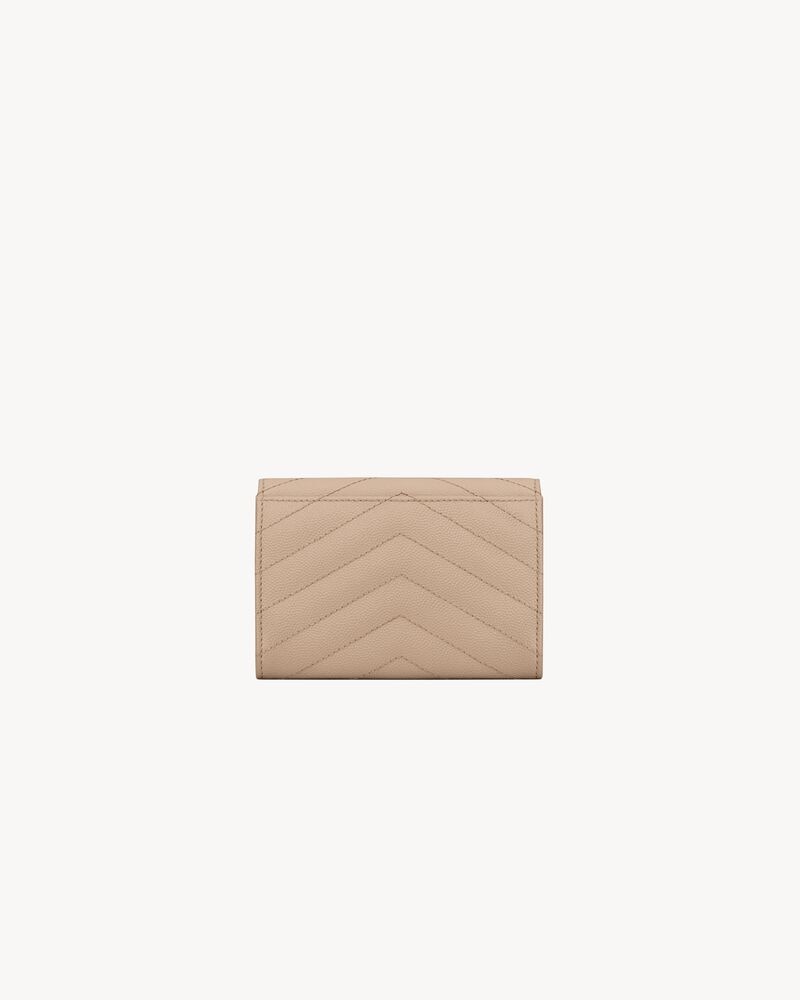 CASSANDRE MATELASSÉ SMALL ENVELOPE WALLET IN GRAIN DE POUDRE LEATHER