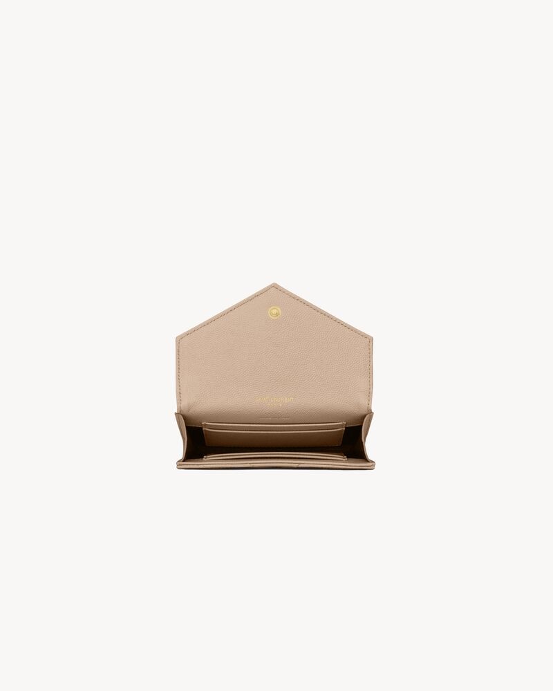 CASSANDRE MATELASSÉ SMALL ENVELOPE WALLET IN GRAIN DE POUDRE LEATHER