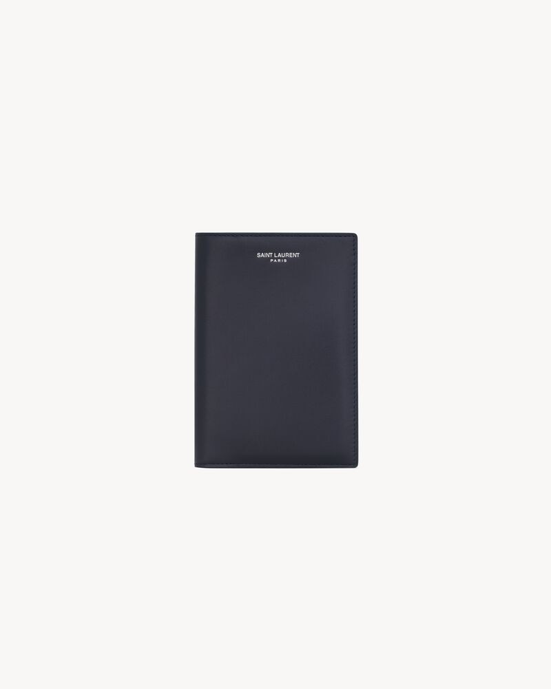 Saint Laurent Paris passport case in smooth leather