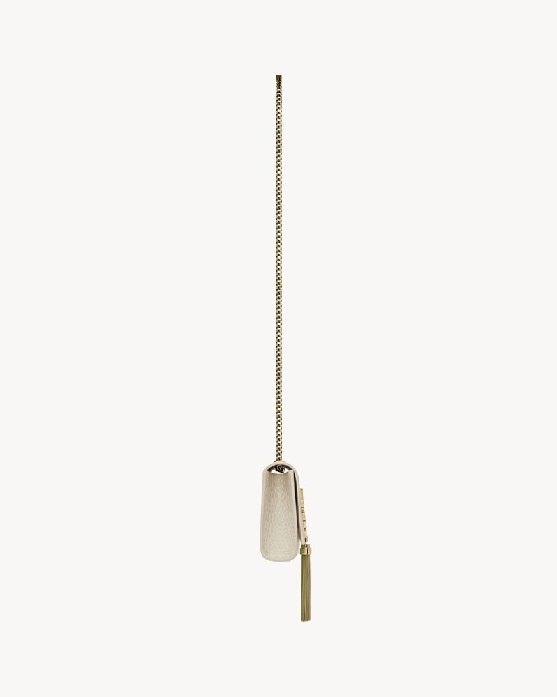 KATE SMALL TASSEL IN CROCODILE-EMBOSSED LEATHER