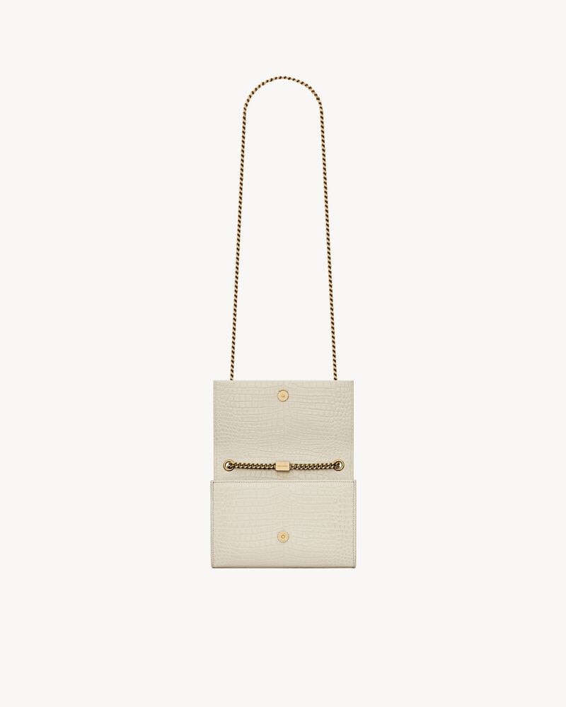 KATE SMALL TASSEL IN CROCODILE-EMBOSSED LEATHER
