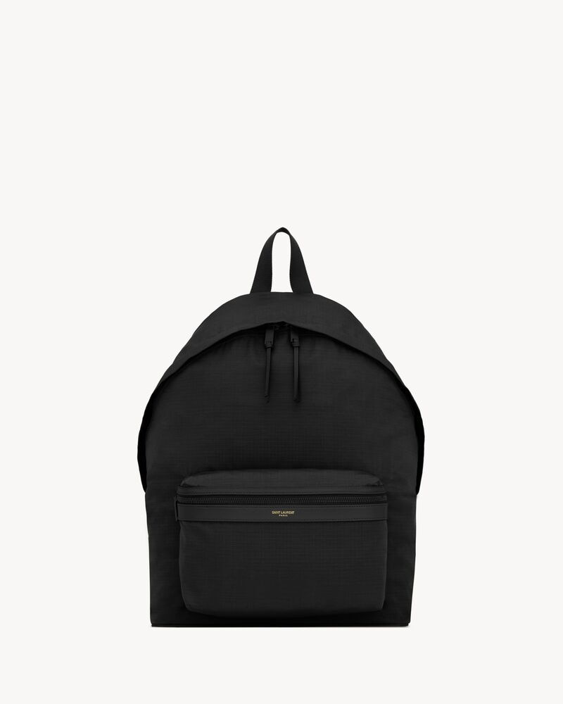 CITY backpack in nylon ripstop and leather