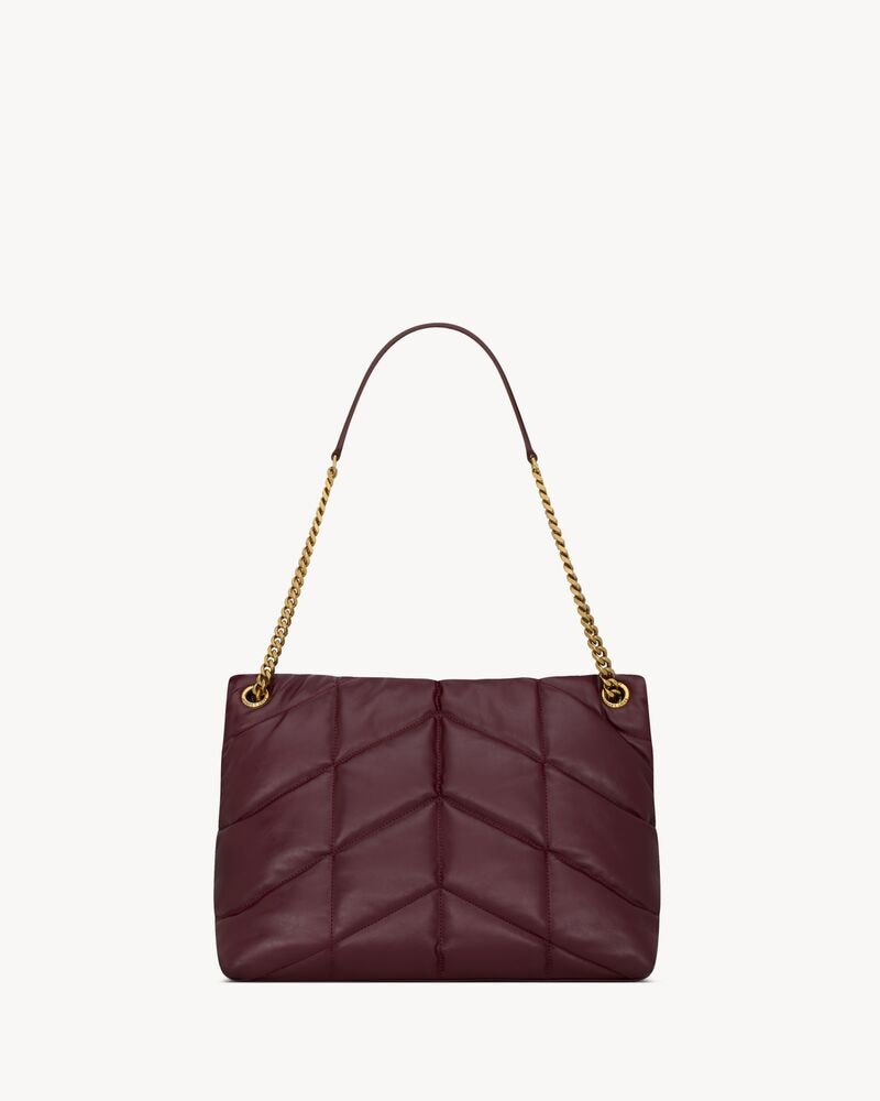 PUFFER medium in shiny leather