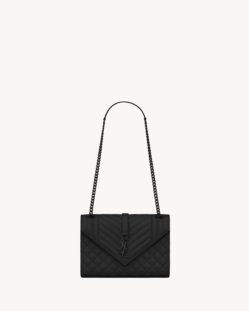 ENVELOPE MEDIUM IN QUILTED GRAIN DE POUDRE EMBOSSED LEATHER