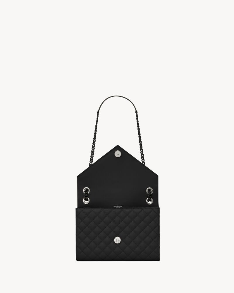 ENVELOPE MEDIUM IN QUILTED GRAIN DE POUDRE EMBOSSED LEATHER