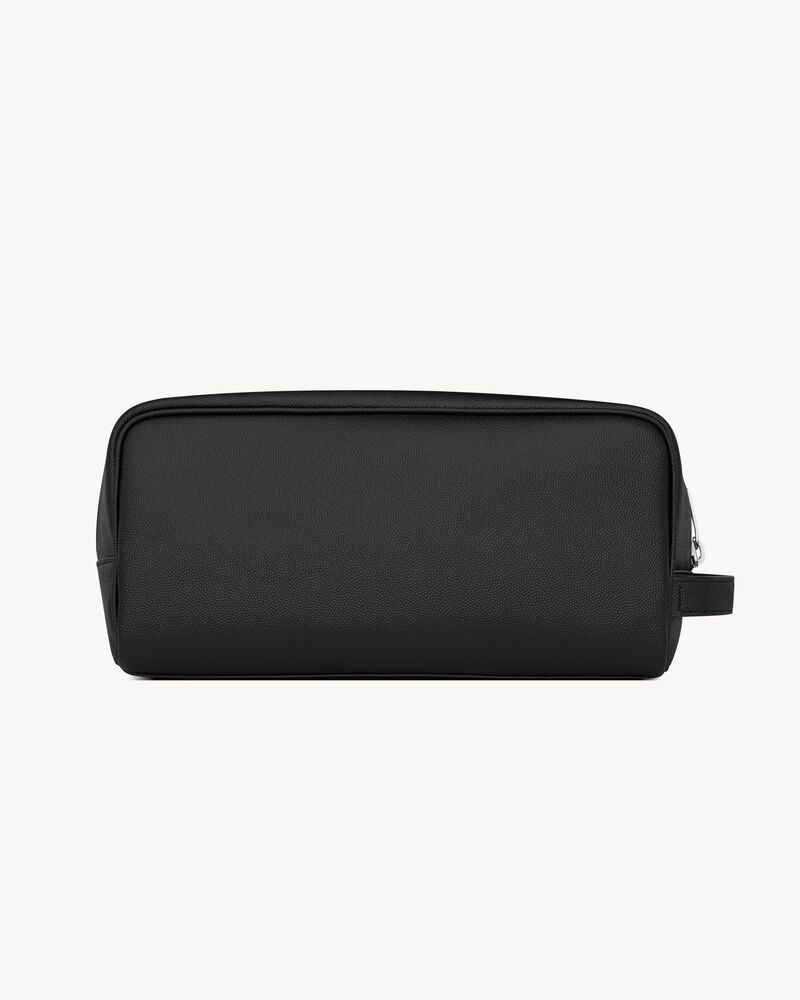 SAINT LAURENT PARIS Grooming case in grain de poudre leather