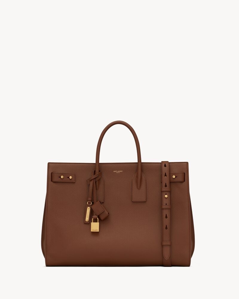 Sac de Jour thin large bag in grained leather
