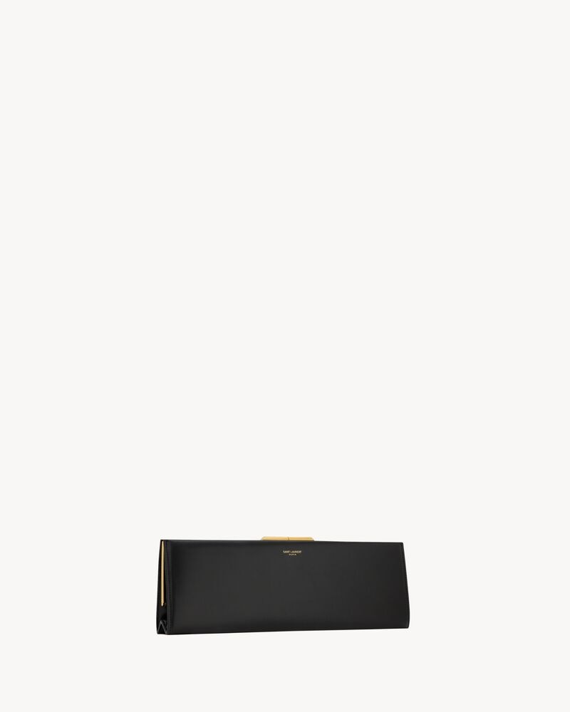 MIDNIGHT large clutch in smooth leather