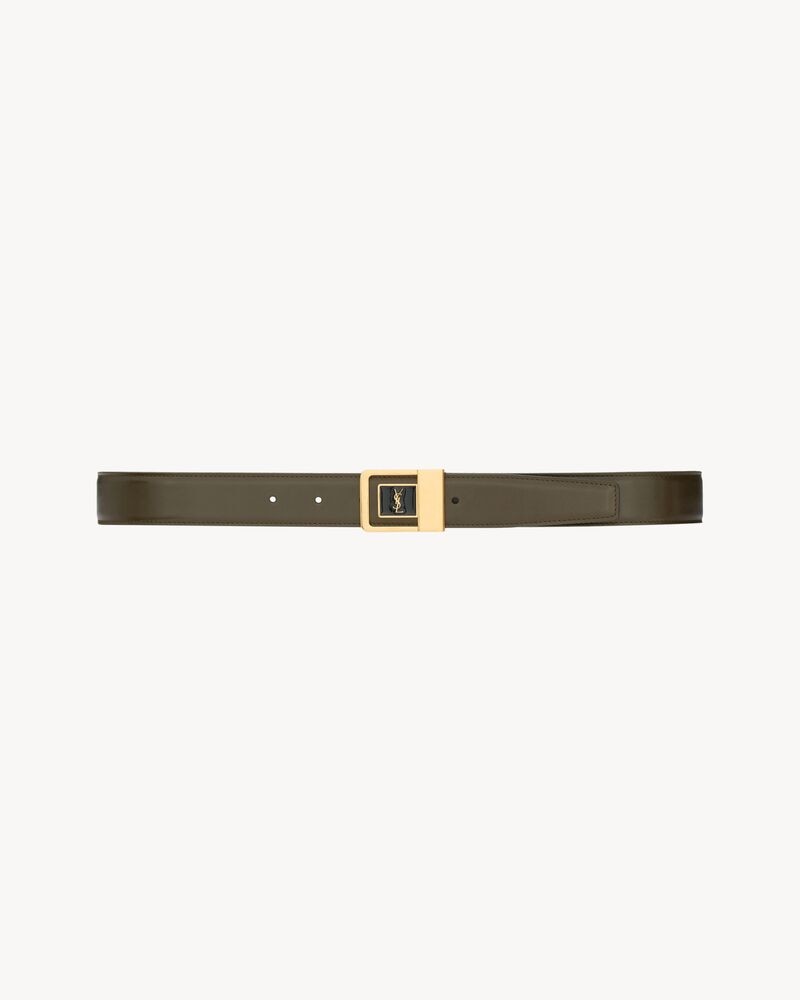 Buckle belt LA 66 in smooth leather
