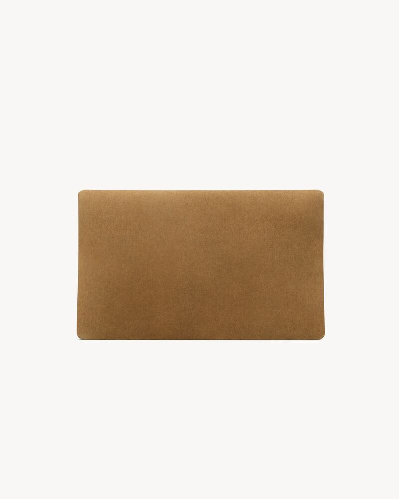 CASSANDRE large envelope pouch in suede