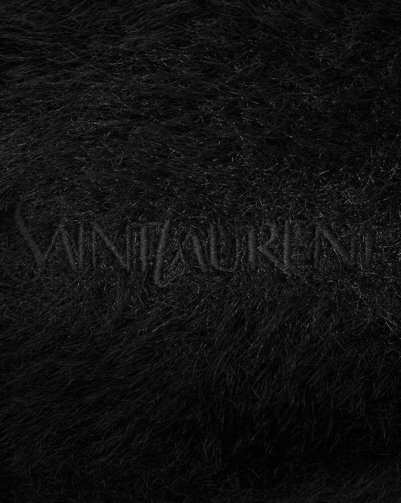 SAINT LAURENT embroidered bucket hat in knit