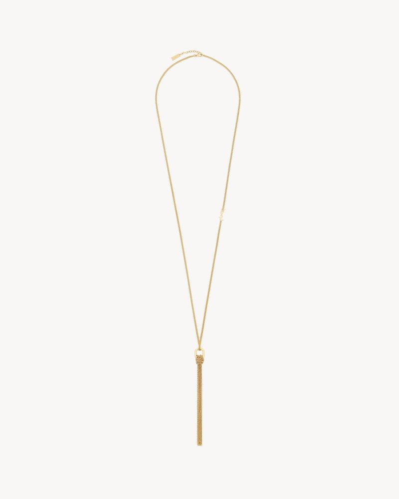 CASSANDRE tassel necklace in metal