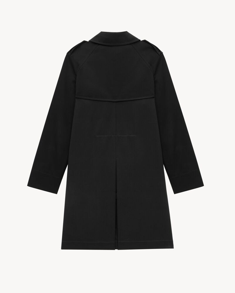trench coat in cotton gabardine