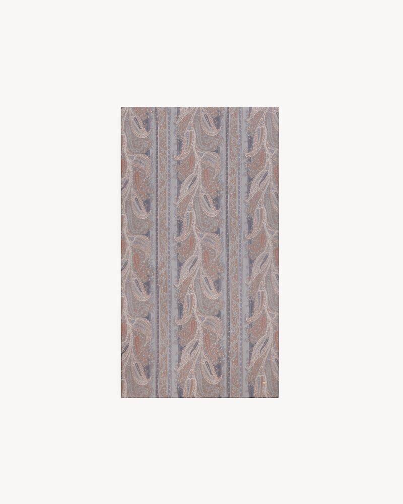 paisley scarf in silk crepe