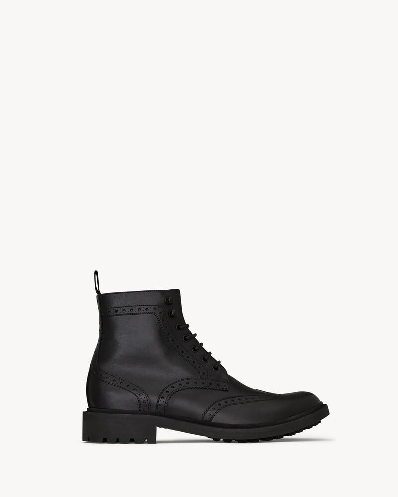 ANTOINE brogue boots in smooth leather