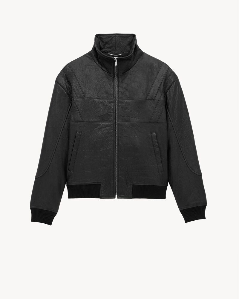 blouson in grained lambskin