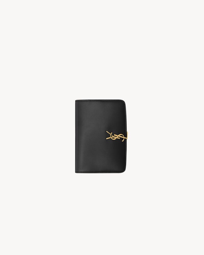 VOLTAIRE passport case in BOX SAINT LAURENT