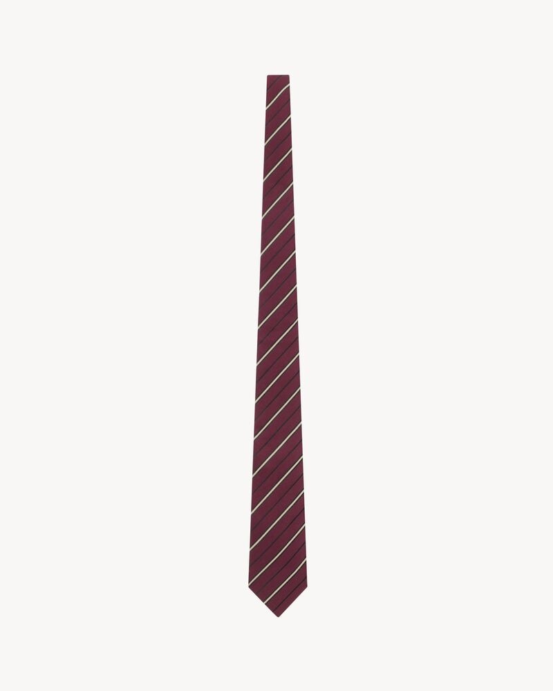 STRIPED WIDE TIE IN WOOL AND SILK