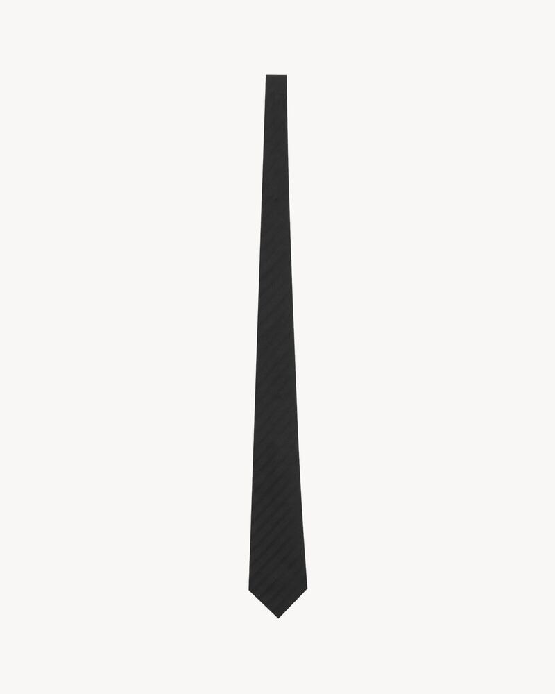 STRIPED WIDE TIE IN SILK JACQUARD