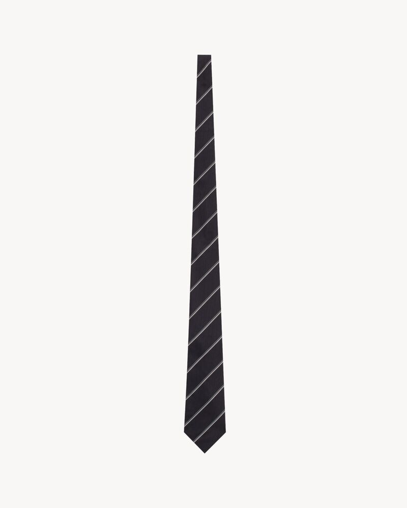 STRIPED WIDE TIE IN SILK