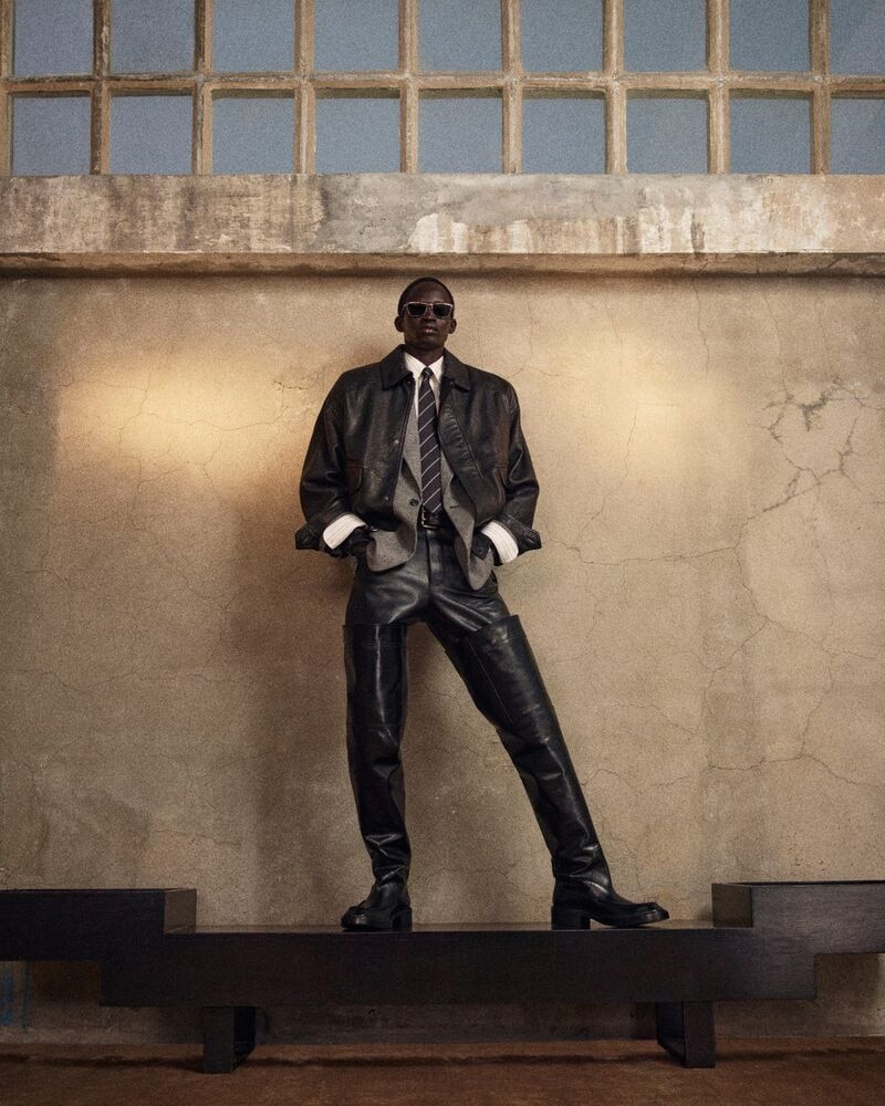 STRIPED WIDE TIE IN SILK