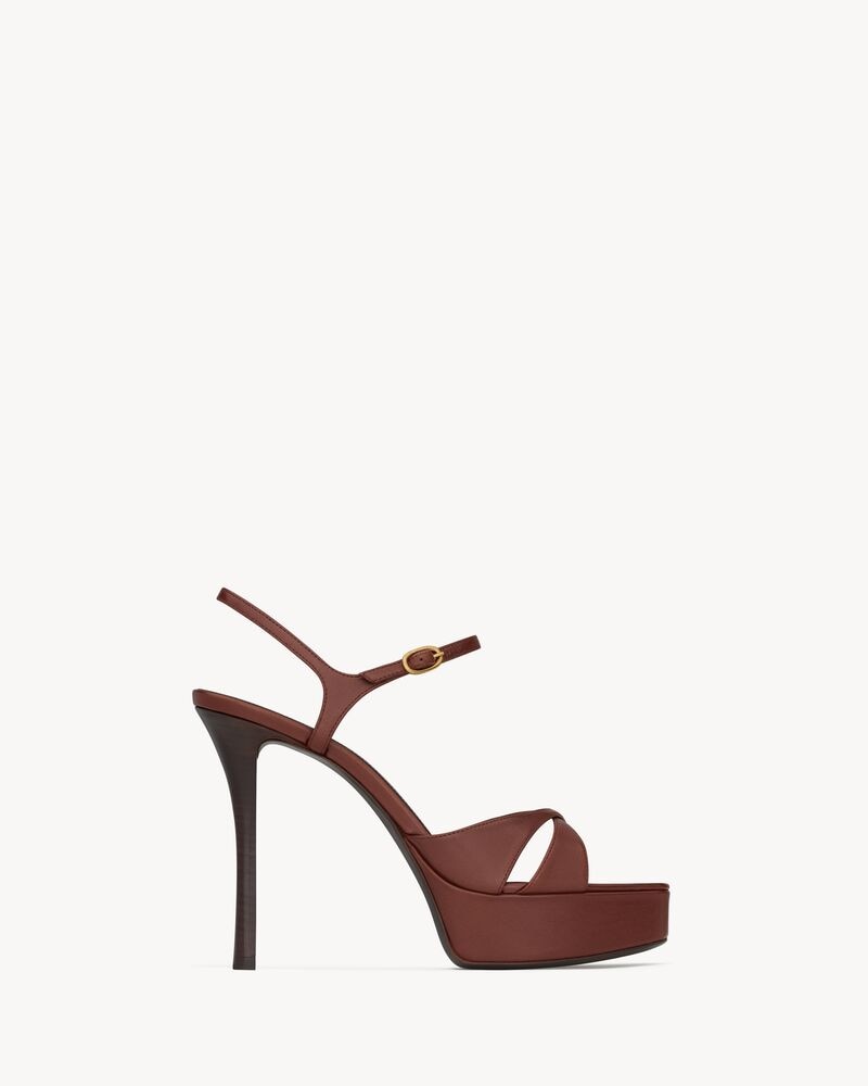 DEBBIE platform sandals in smooth leather