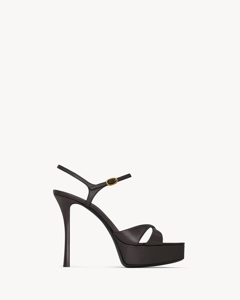 DEBBIE platform sandals in smooth leather
