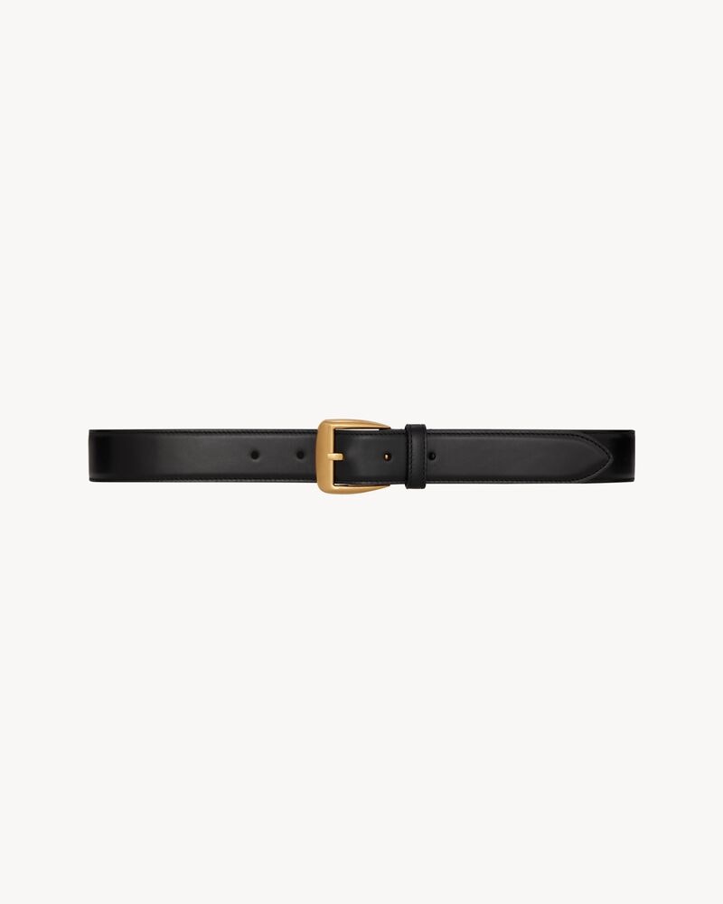 trapezoid belt in leather