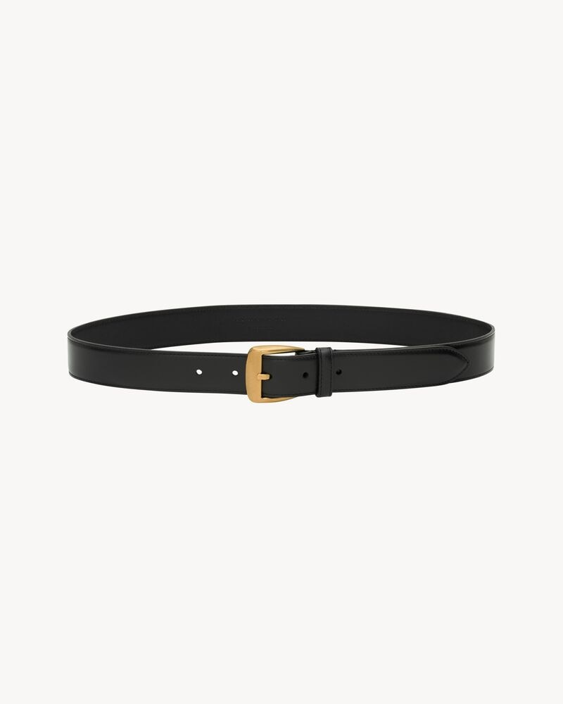 trapezoid belt in leather