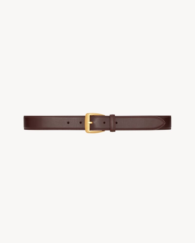 trapezoid belt in leather