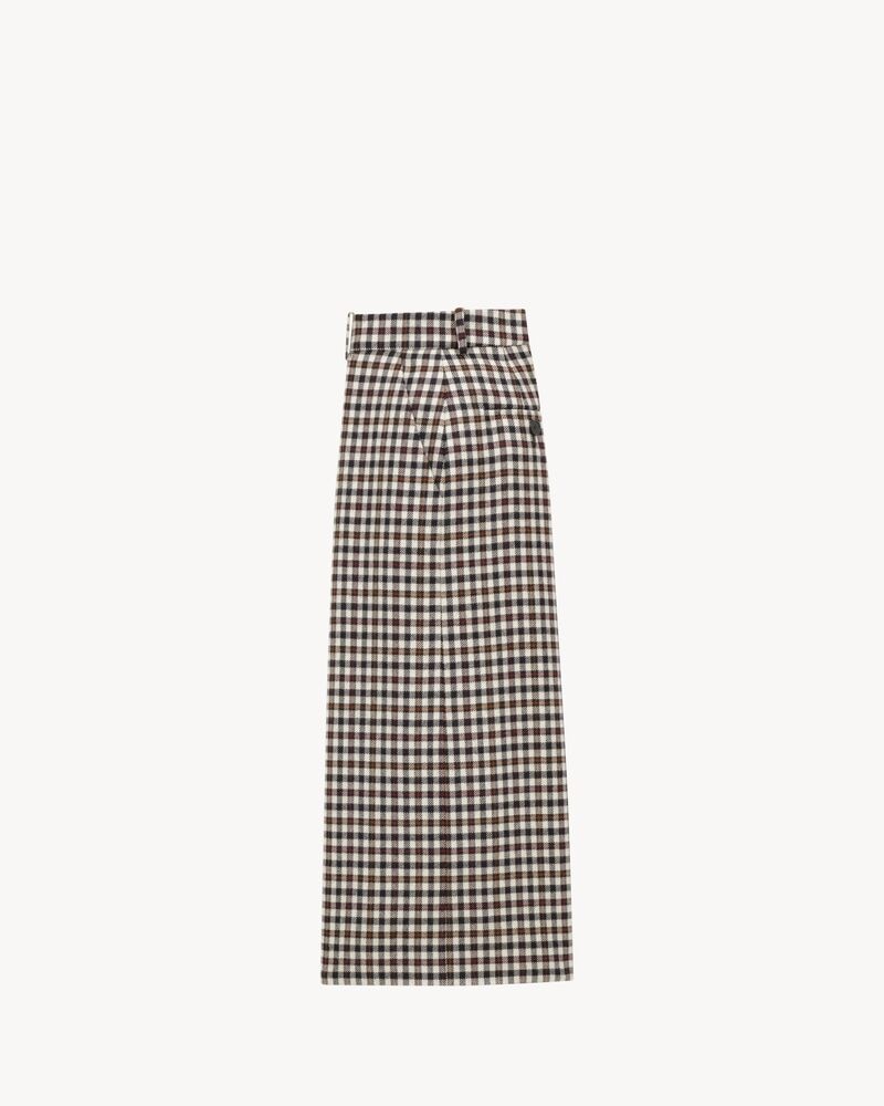 culottes in wool check