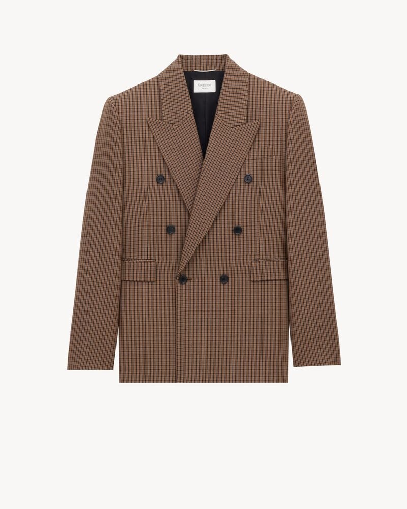 jacket in wool check