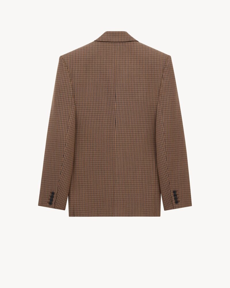 jacket in wool check