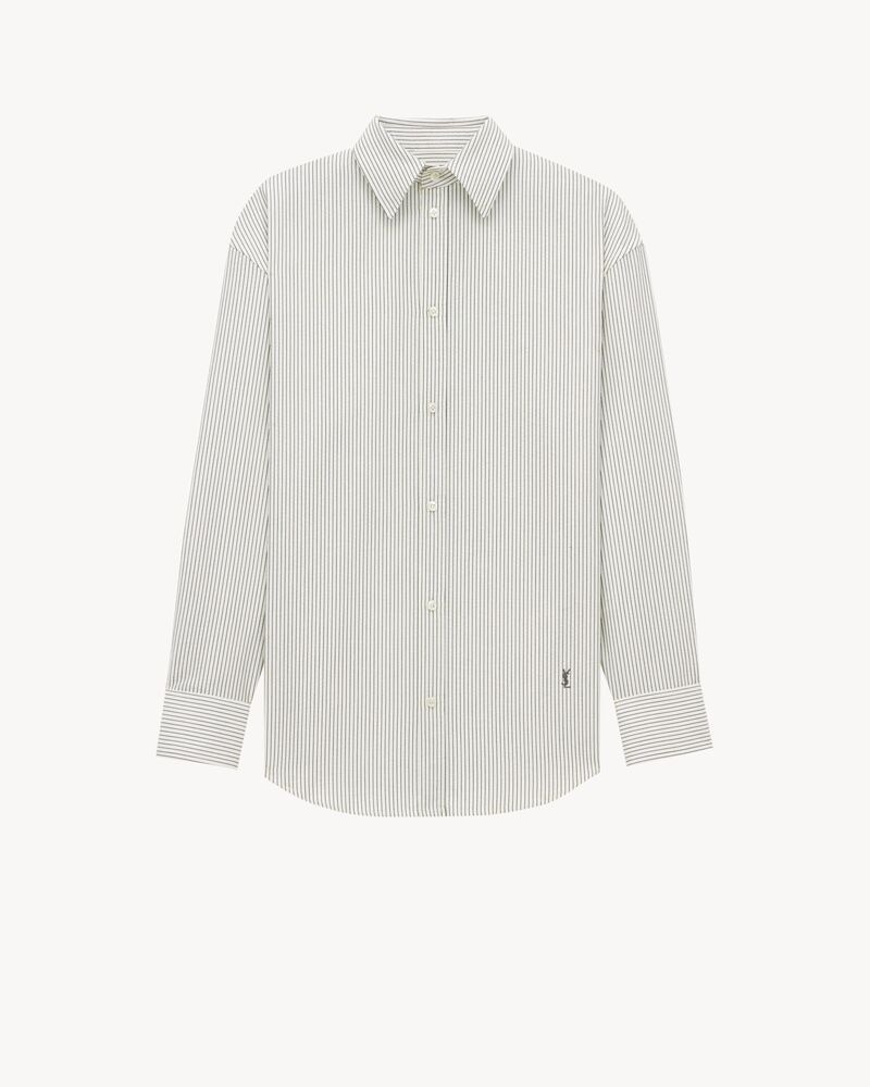 shirt in striped cotton