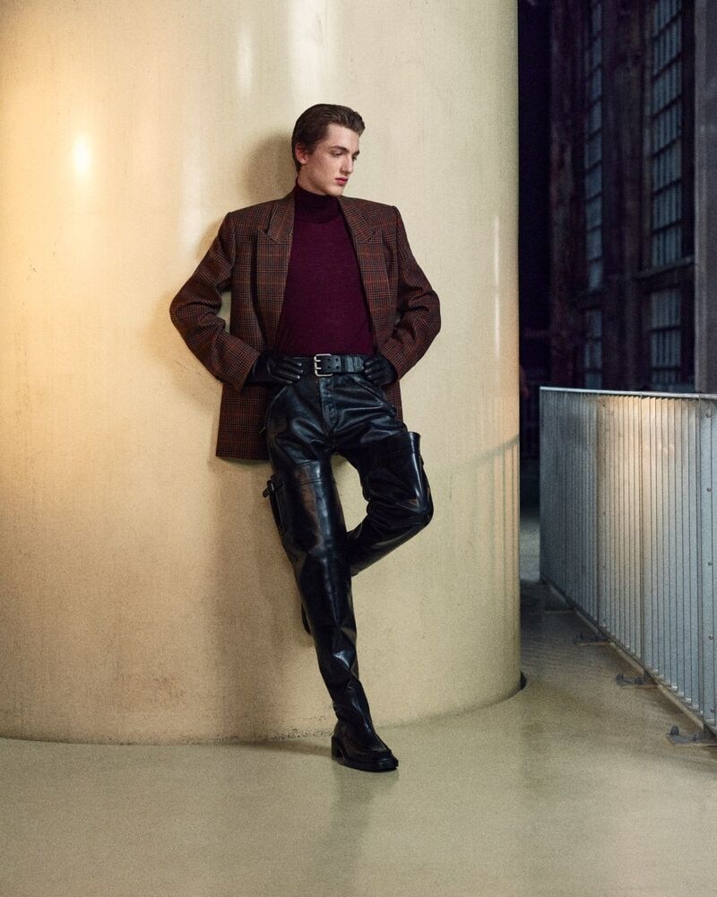 jacket in prince of wales wool