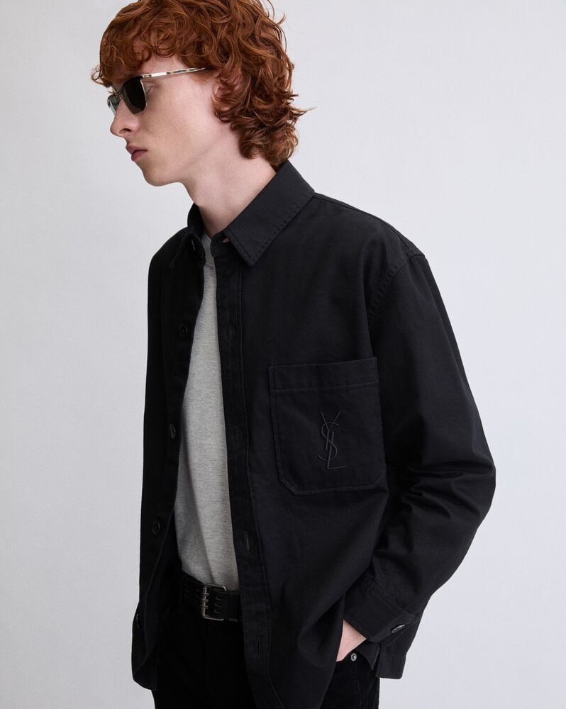 CASSANDRE overshirt in cotton linen gabardine