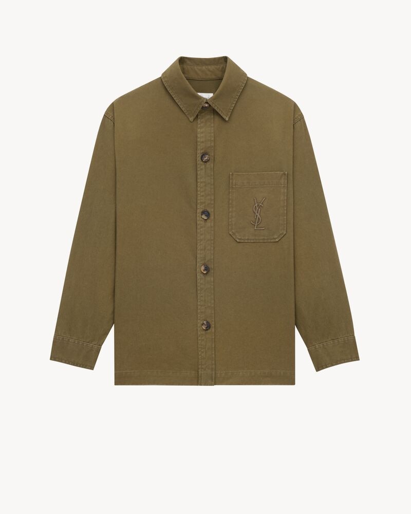 CASSANDRE overshirt in cotton linen gabardine