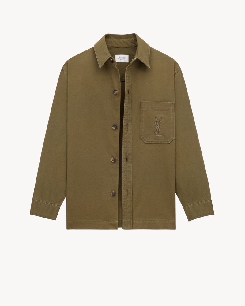 CASSANDRE overshirt in cotton linen gabardine