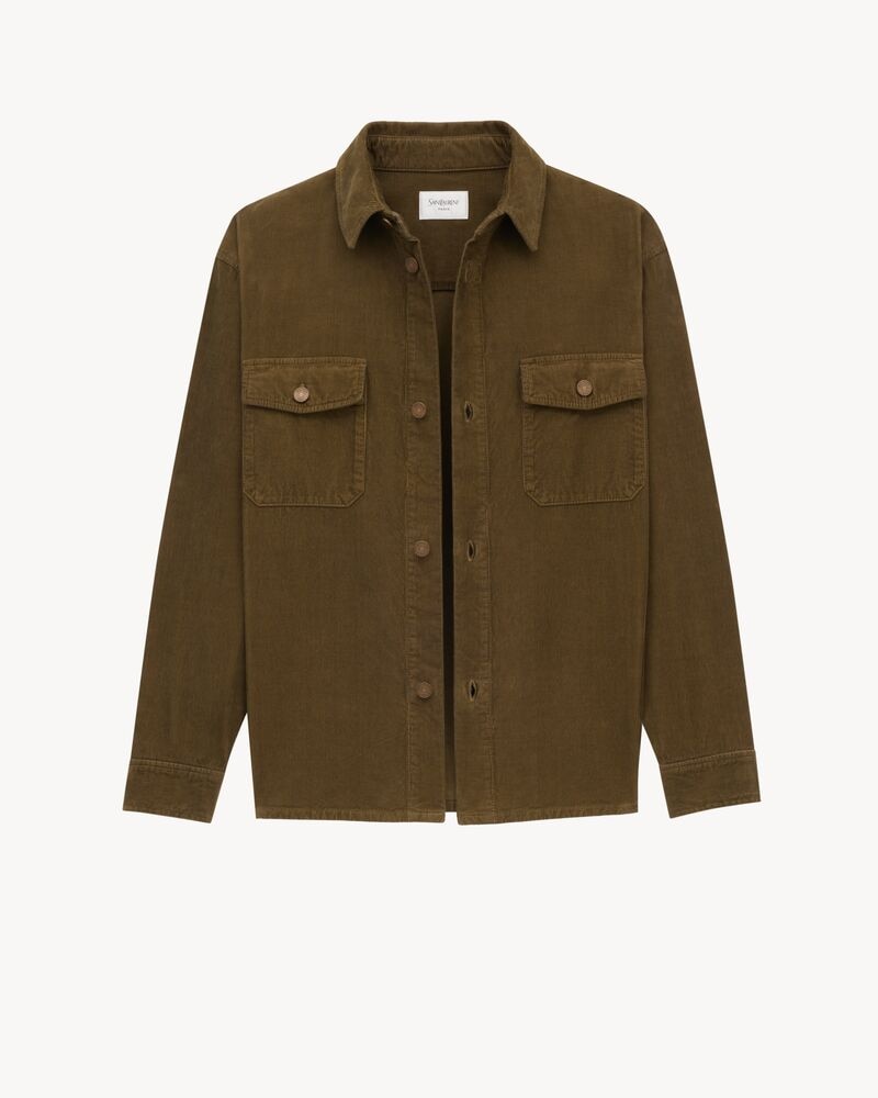 overshirt in corduroy