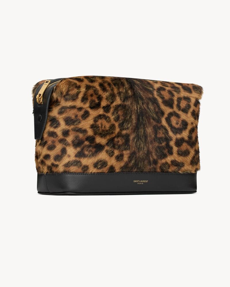 SAINT LAURENT PARIS small pouch in pony hair leather
