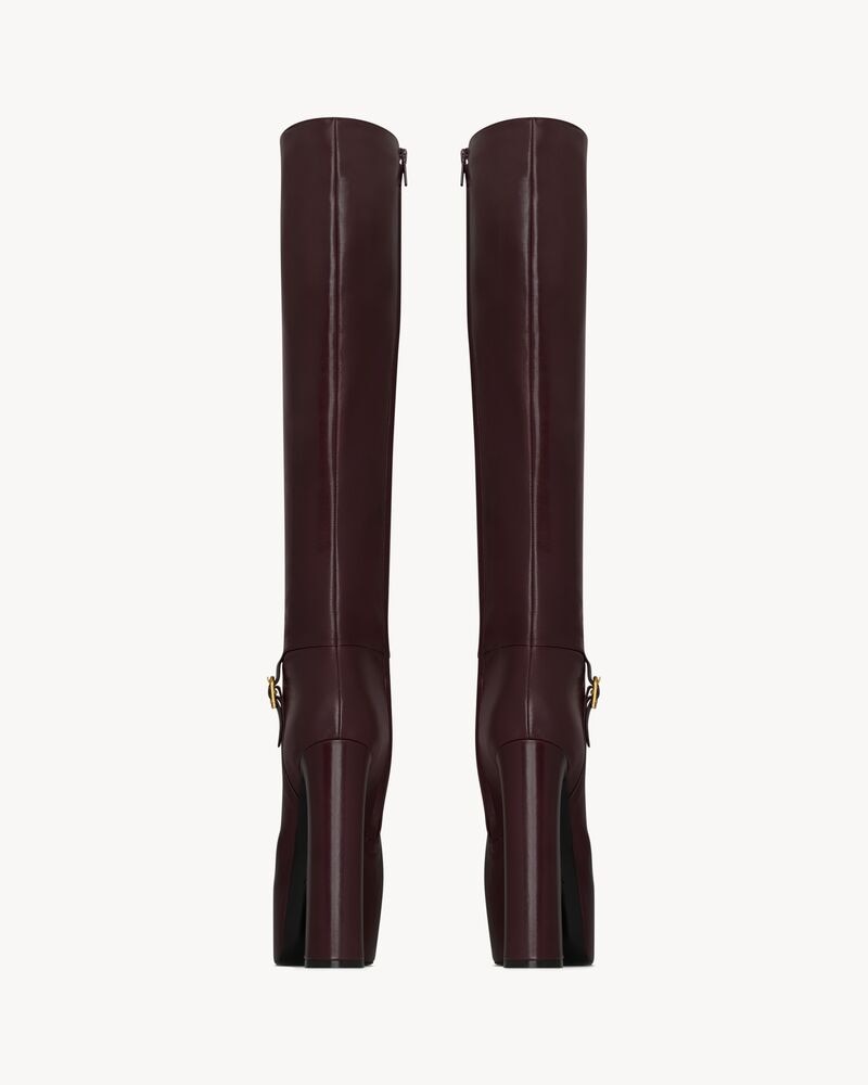 NICO platform boots in smooth leather