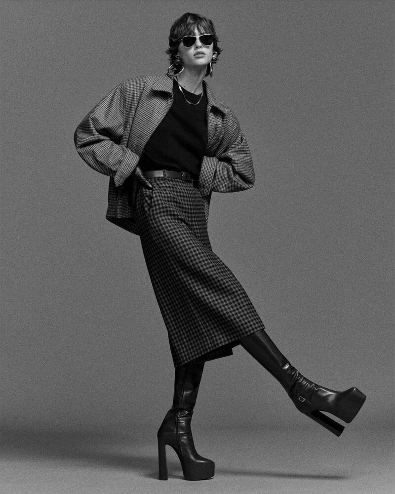 NICO platform boots in smooth leather