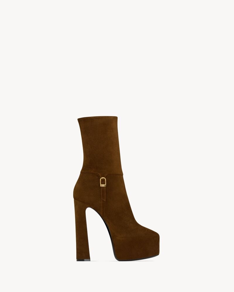 NICO platform booties in suede
