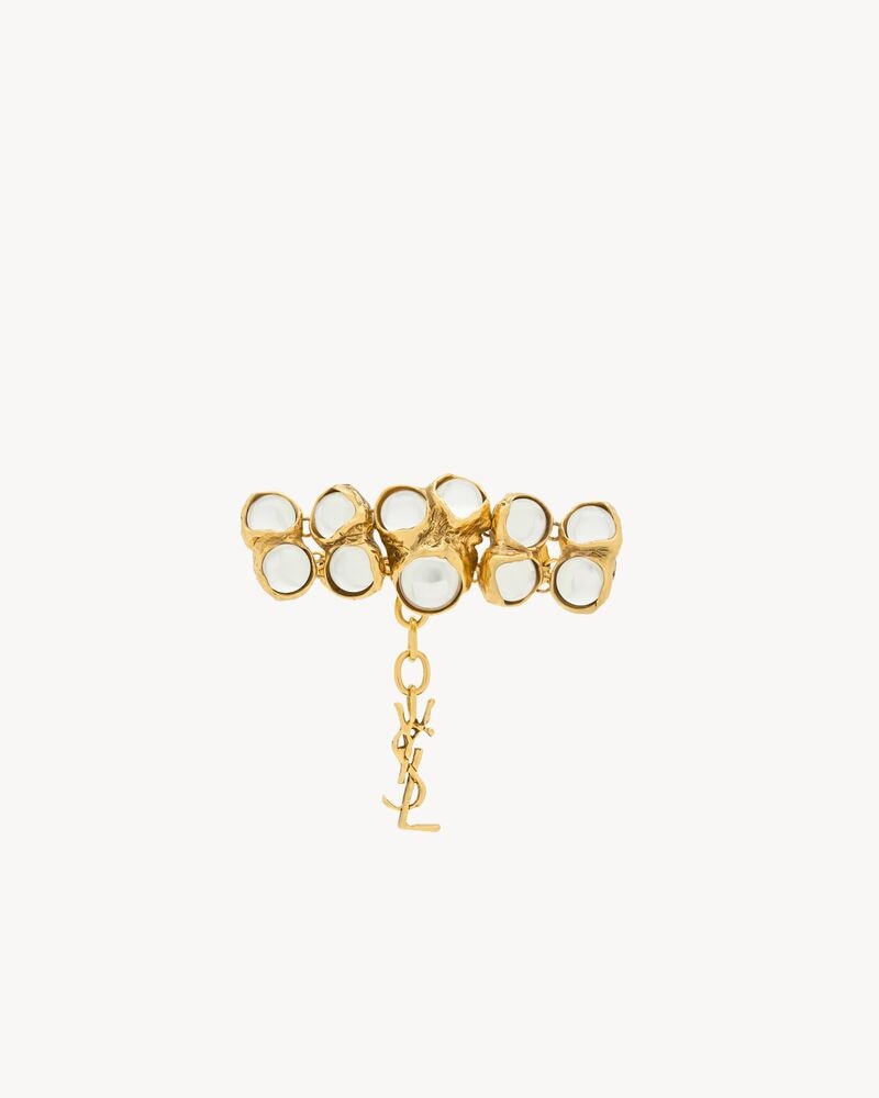 BUBBLE CABOCHON BRACELET IN RESIN AND METAL